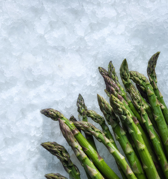 Asparagus on MAJA ice
